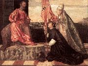 TIZIANO Vecellio Pope Alexander IV Presenting Jacopo Pesaro to St Peter nwt oil painting picture wholesale